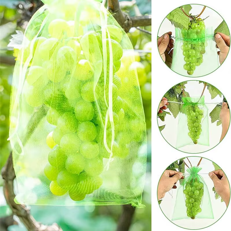 20/50/100 pièces sac de Protection de raisin sac de culture maille fruits antiparasitaires produits respirant gaze frais