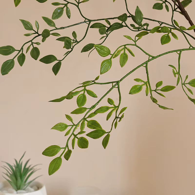 Plante artificielle verte à branche unique de type Forsythia