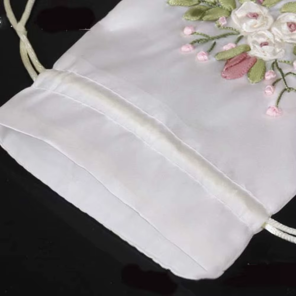 Sac à bonbons brodé fleur proximité wstring, sac pour rempli d'herbes parfumées, petites poudres grill, sac de rangement, sac cadeau, E27