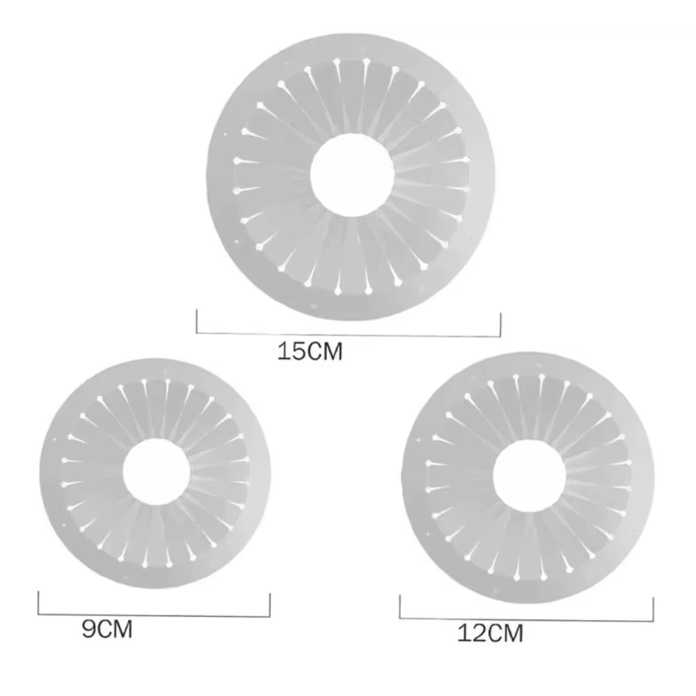 Machine à rosettes transparente pour fleurs en ruban et fleurs en tissu, 9cm, 12cm, 15cm, pour figurines de table et artisanat DIY