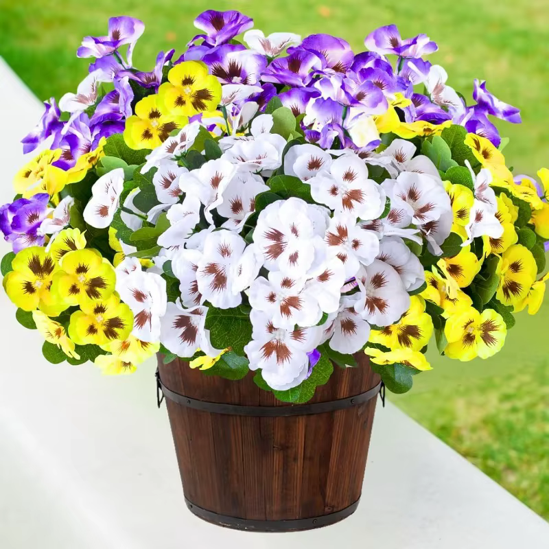 Bouquet de fleurs d'orchidée papillon violet artificiel 30cm