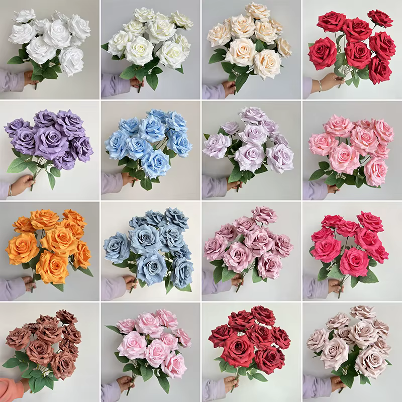 Bouquet de Roses artificielles en diamant