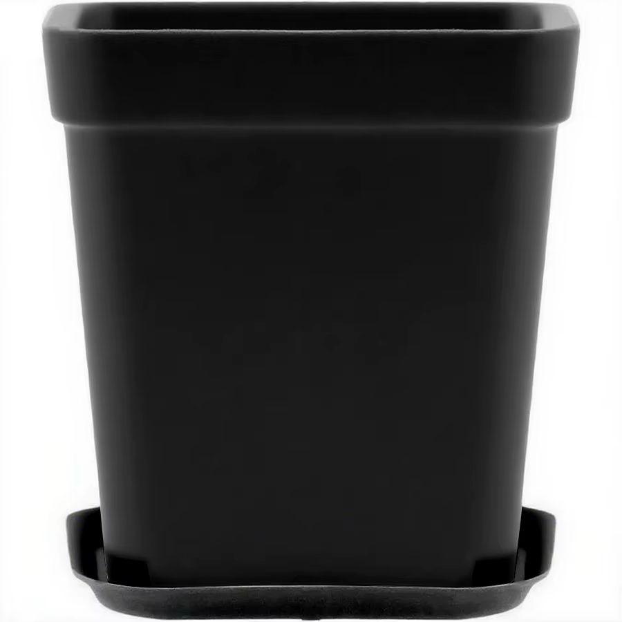Pots de plantes à fleurs carrés noirs de 7cm