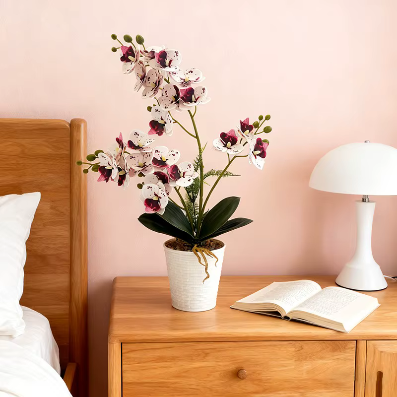 Plantes en pot artificielles en forme d'orchidée papillon 21