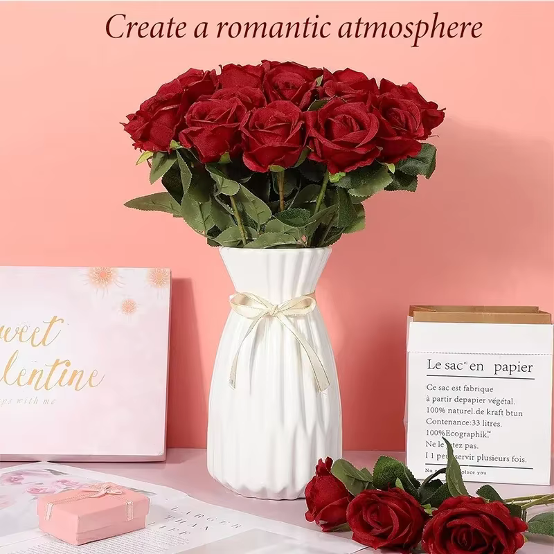 Roses artificielles en velours