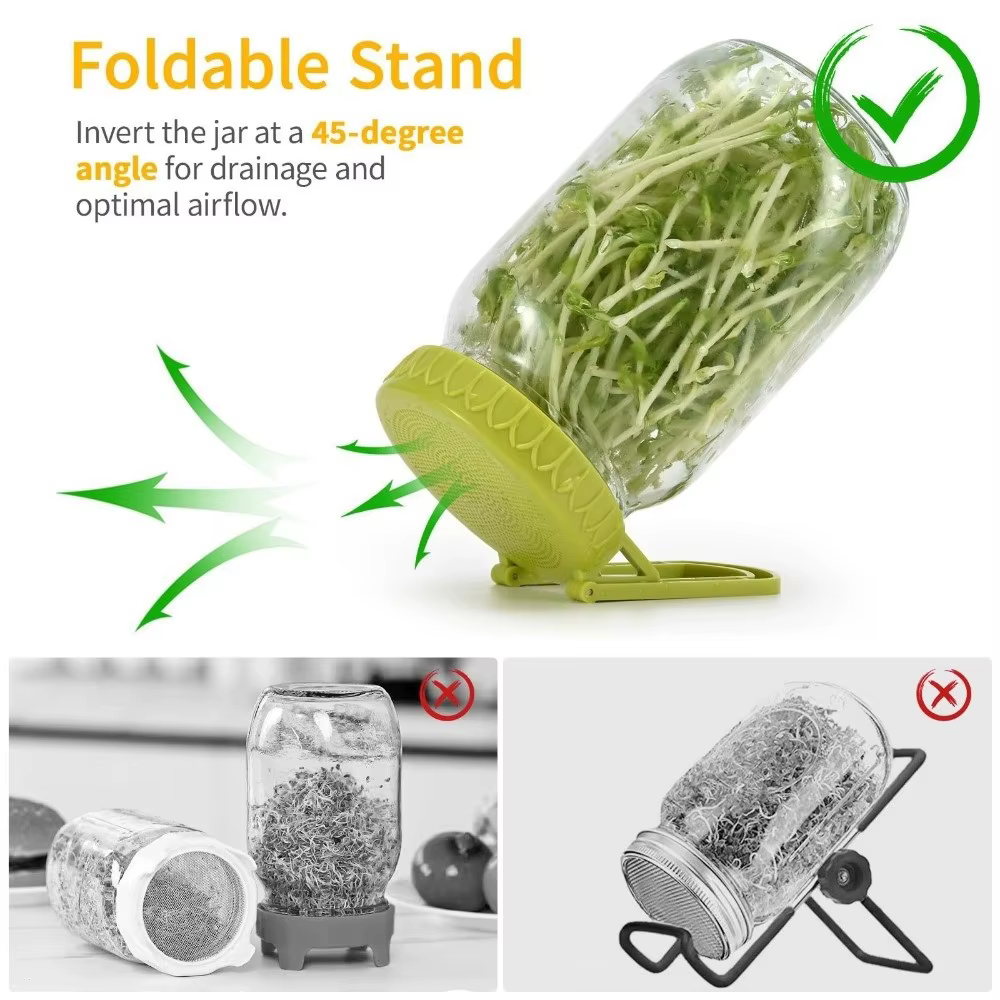 Nouveau avec support couvercles de germination en plastique facile