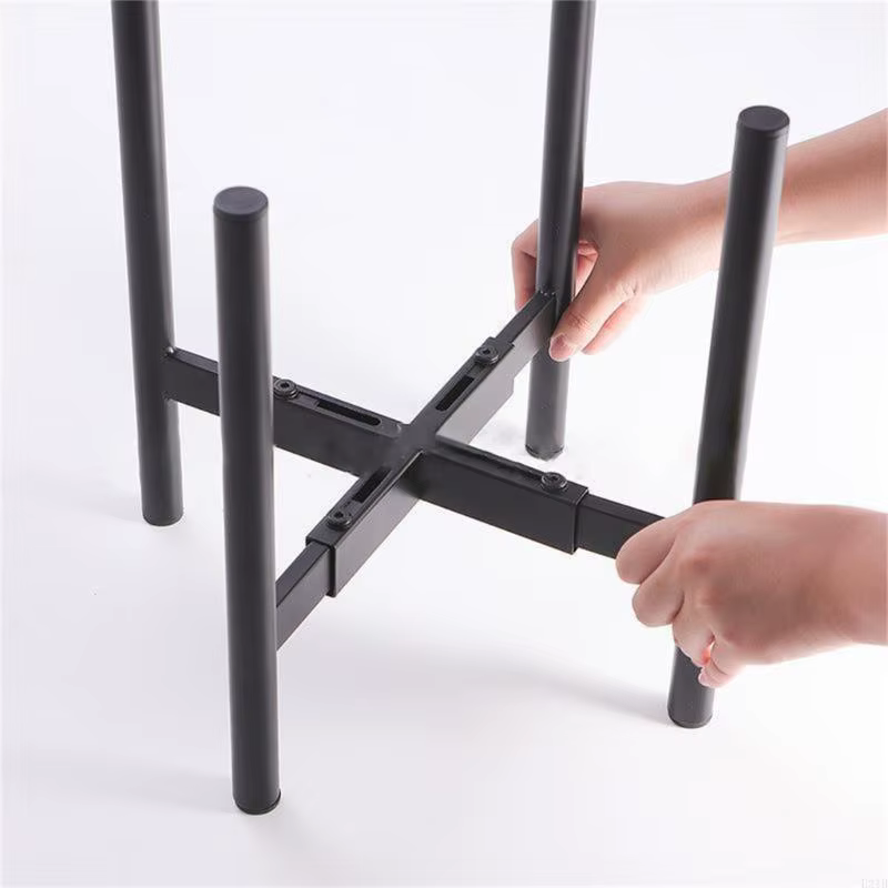 Support plante en métal réglable extensible