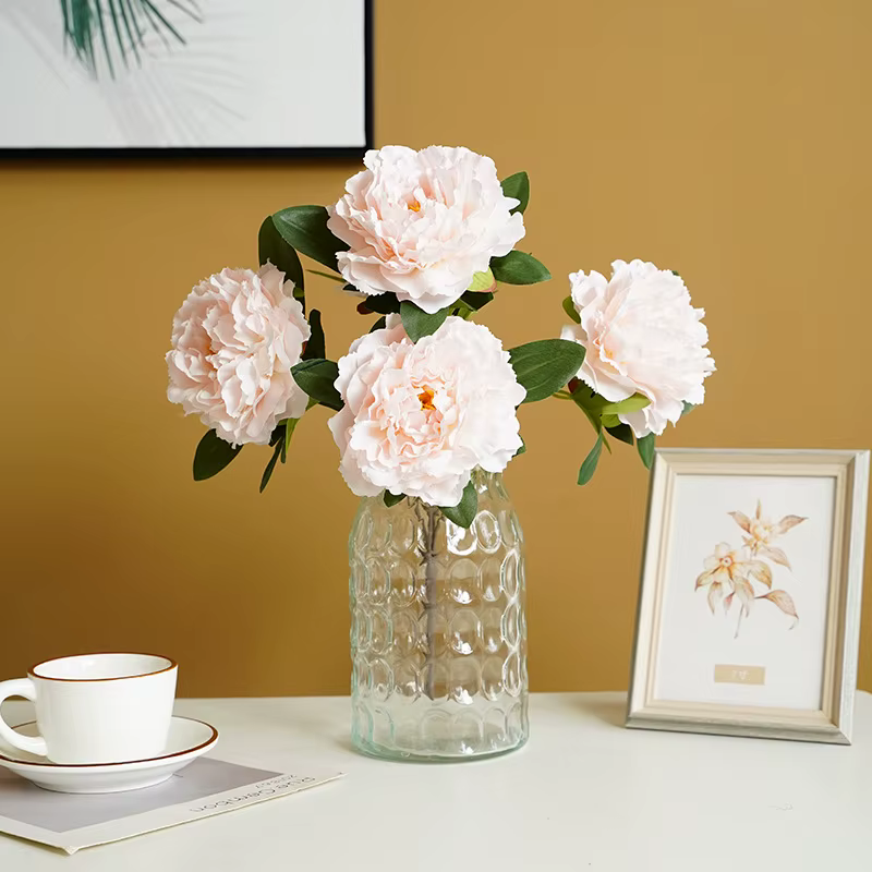Bouquet de pivoines en soie à 5 têtes