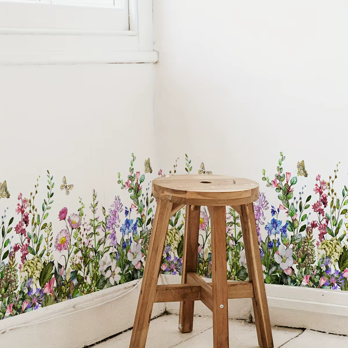 2 feuilles d'autocollants muraux – Designs floraux et botaniques pour un ambiance intérieure sans effort pour chambre à