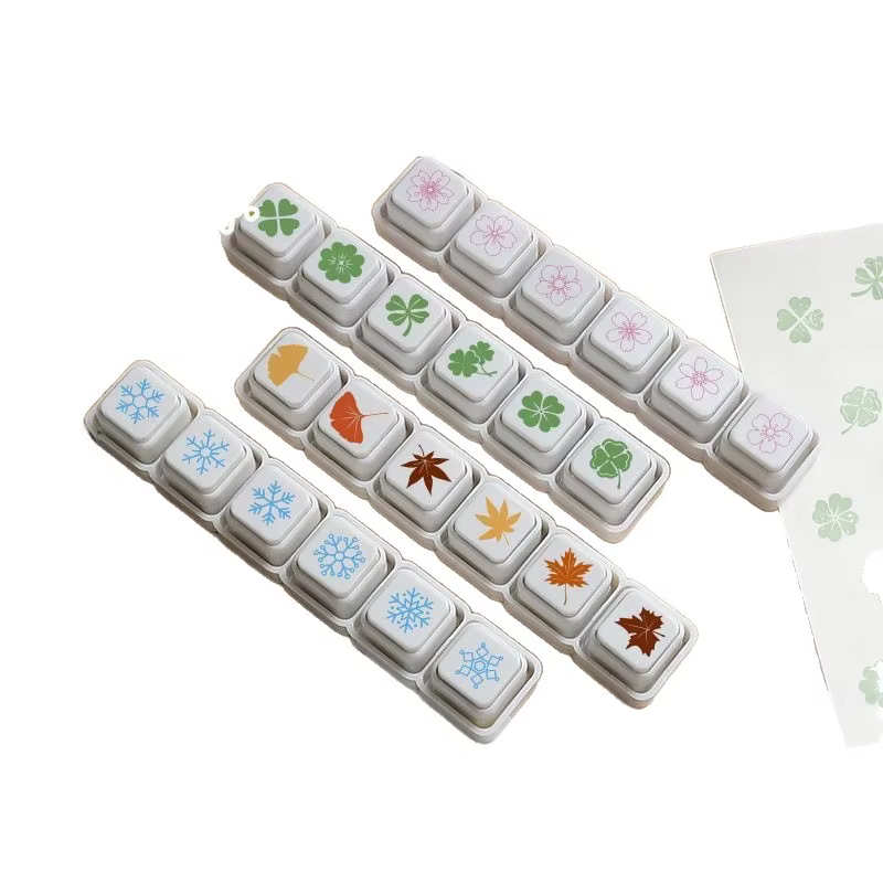 Ensemble de tampons naturels 6-en-1 Quatre Saisons : Feuilles
