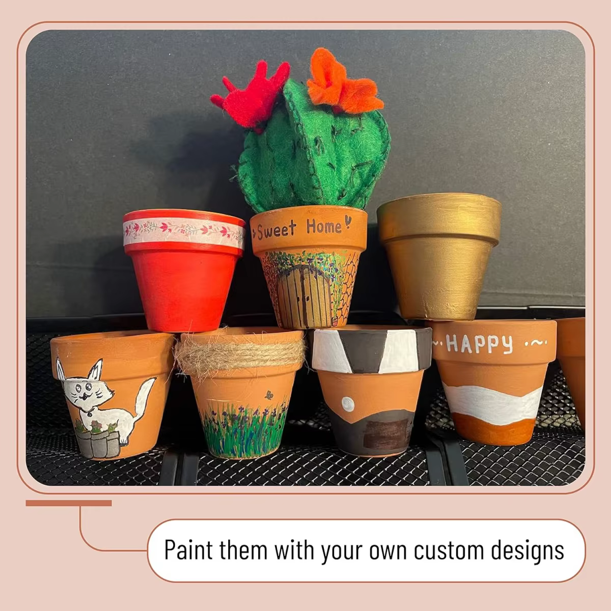 Pots de fleurs en terre cuite de 4 pouces