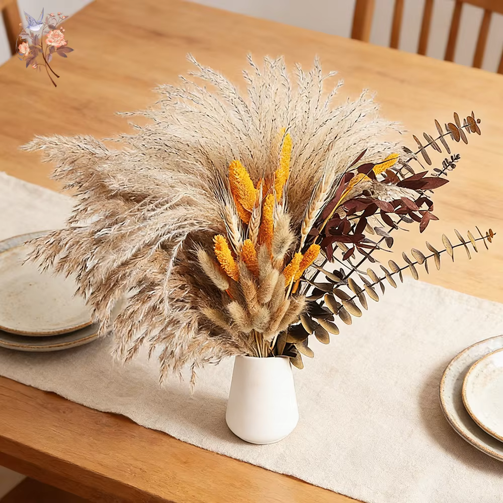 Bouquet de pampas séchées naturelles