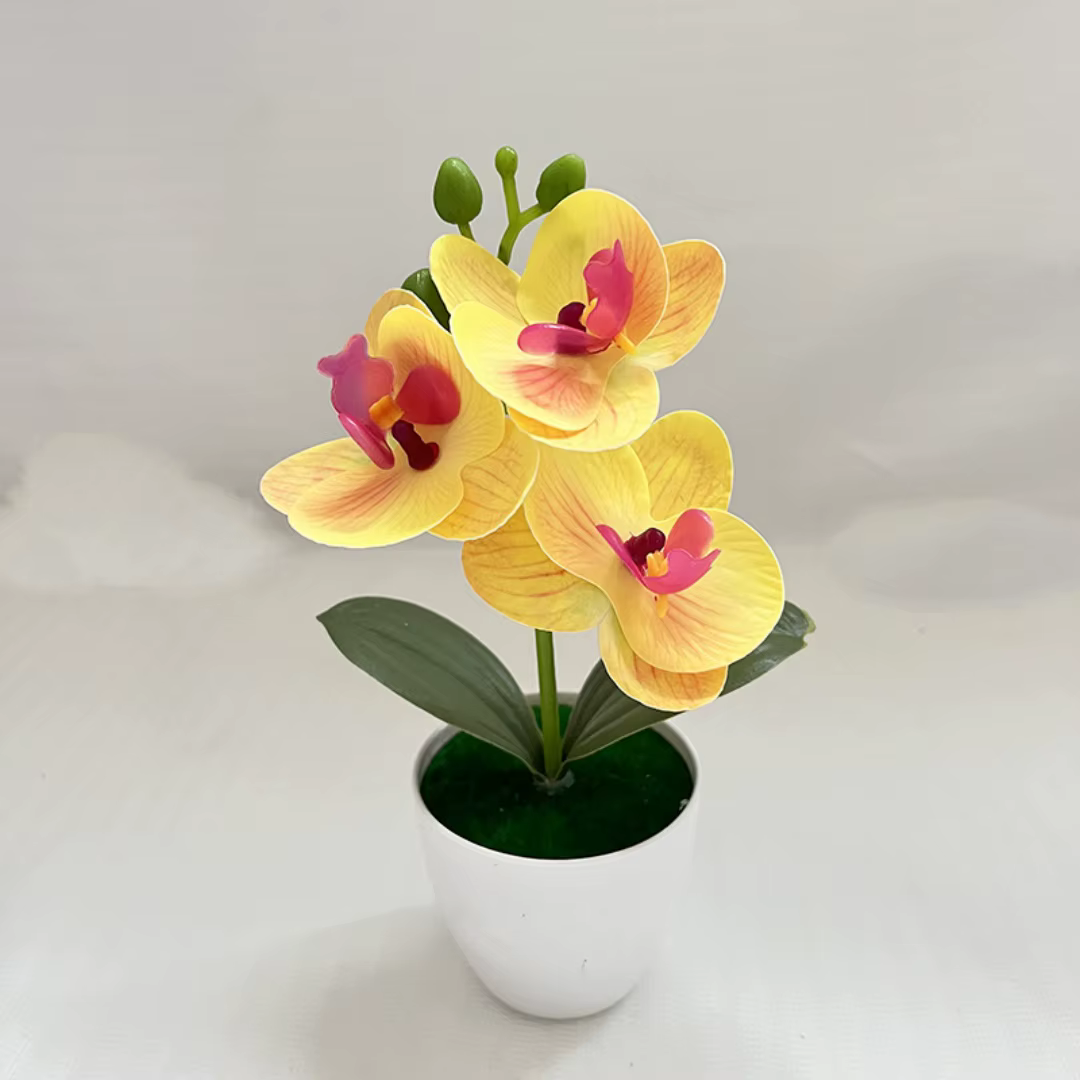 Plante d'orchidée artificielle en pot