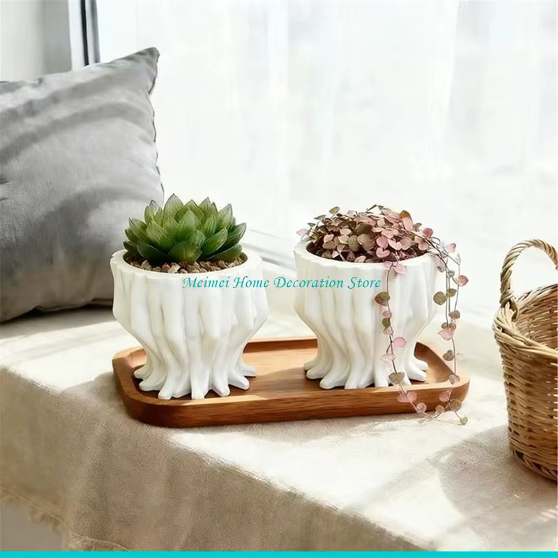 H7BF – jardinière décorative élégante en forme jambe