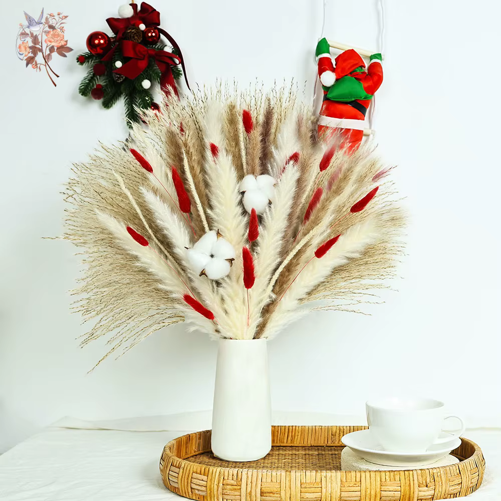 Bouquet de fleurs séchées de noël