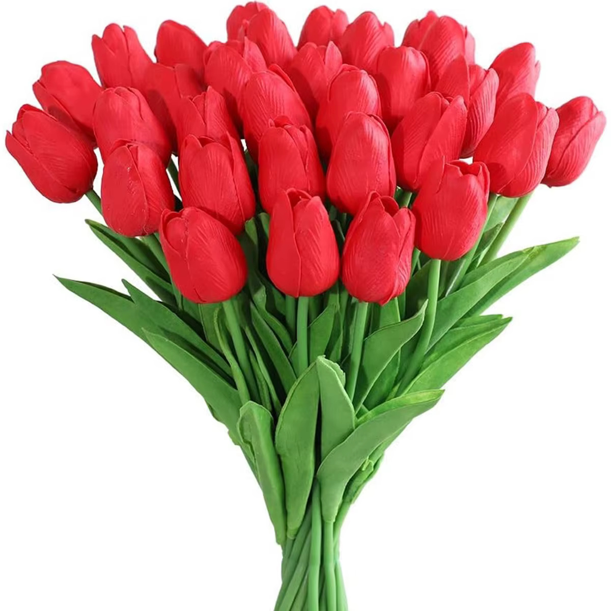 Vase de fleurs artificielles tulipe au toucher réel