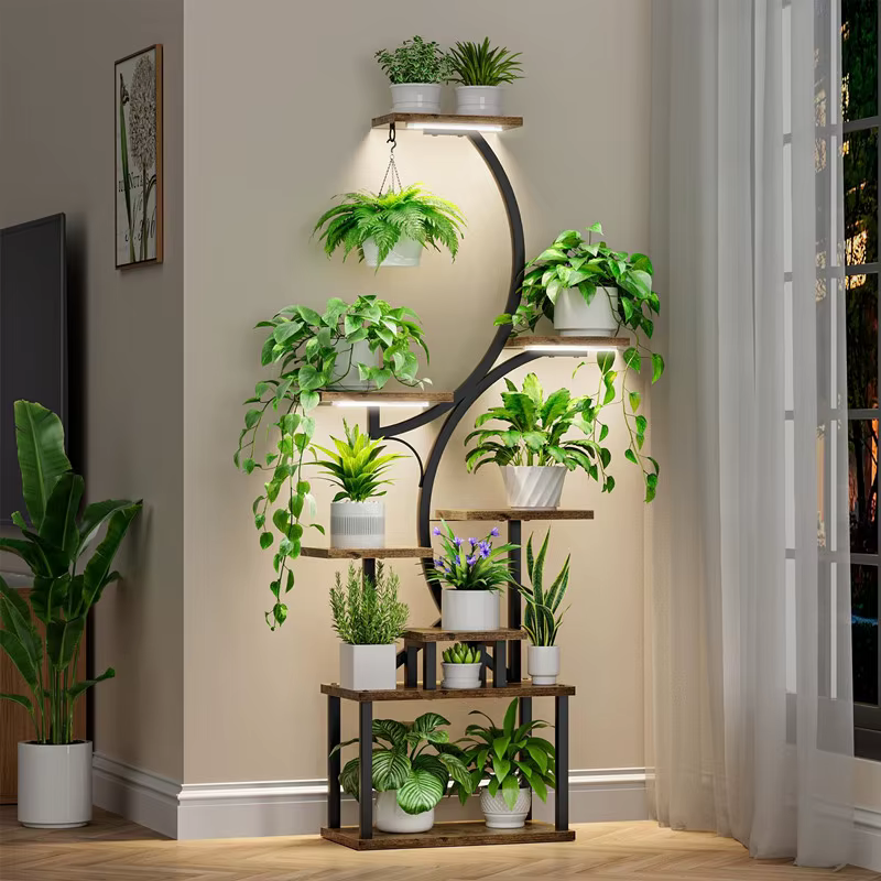 Support de fleurs salon balcon pot en fer forgé