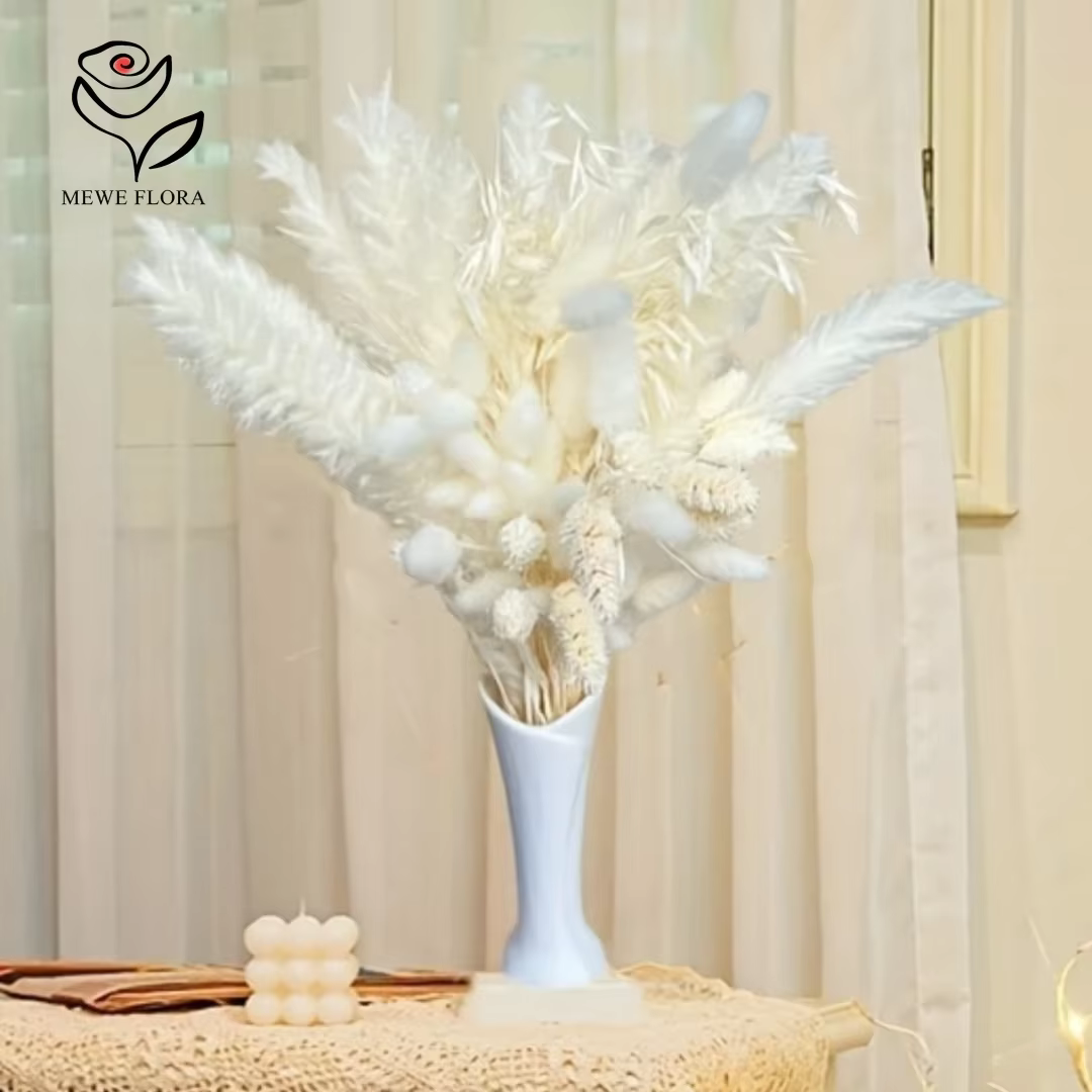 Bouquet de Fleurs vaccées de Pampas Blanche