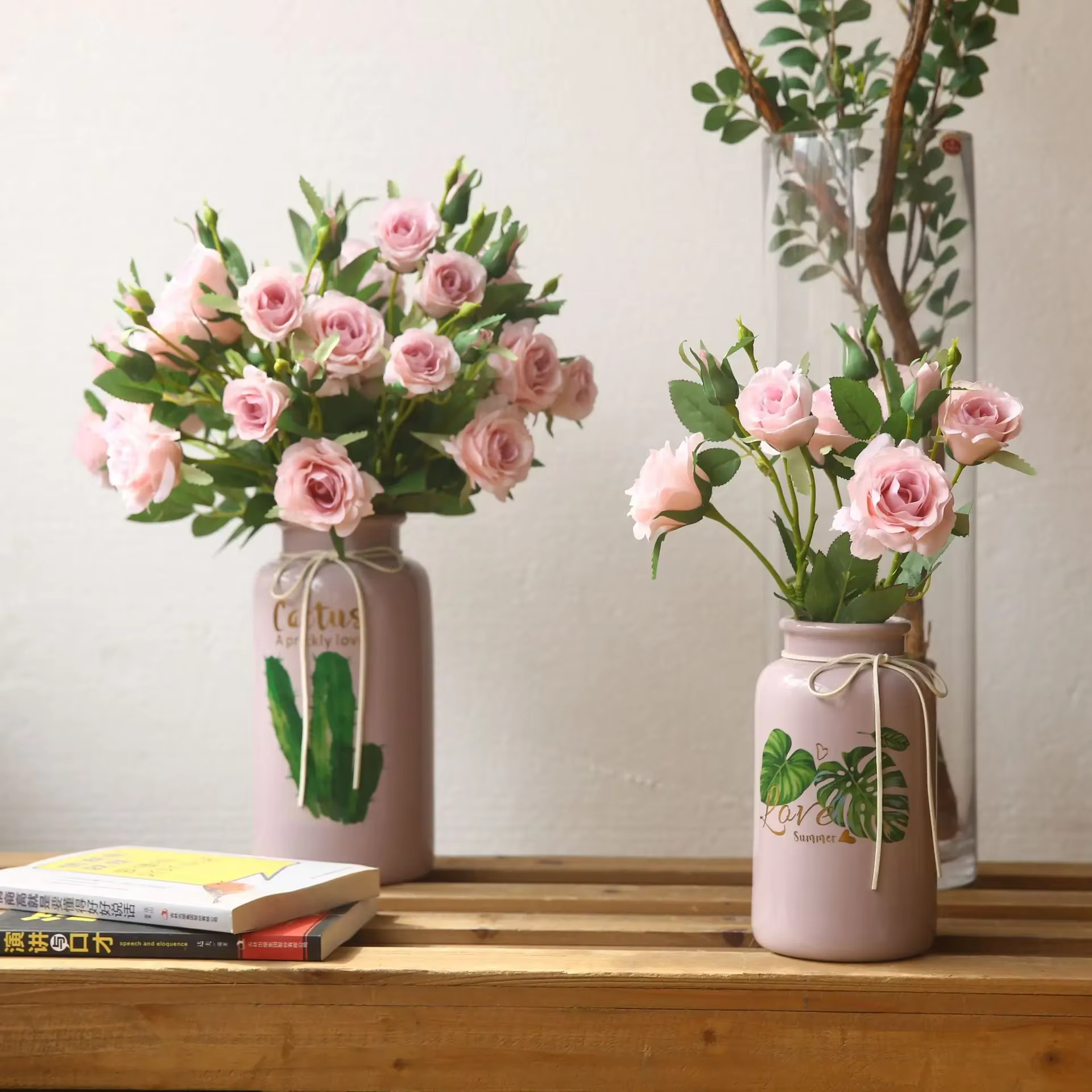Ensemble de fleurs artificielles pour la décoration de la maison