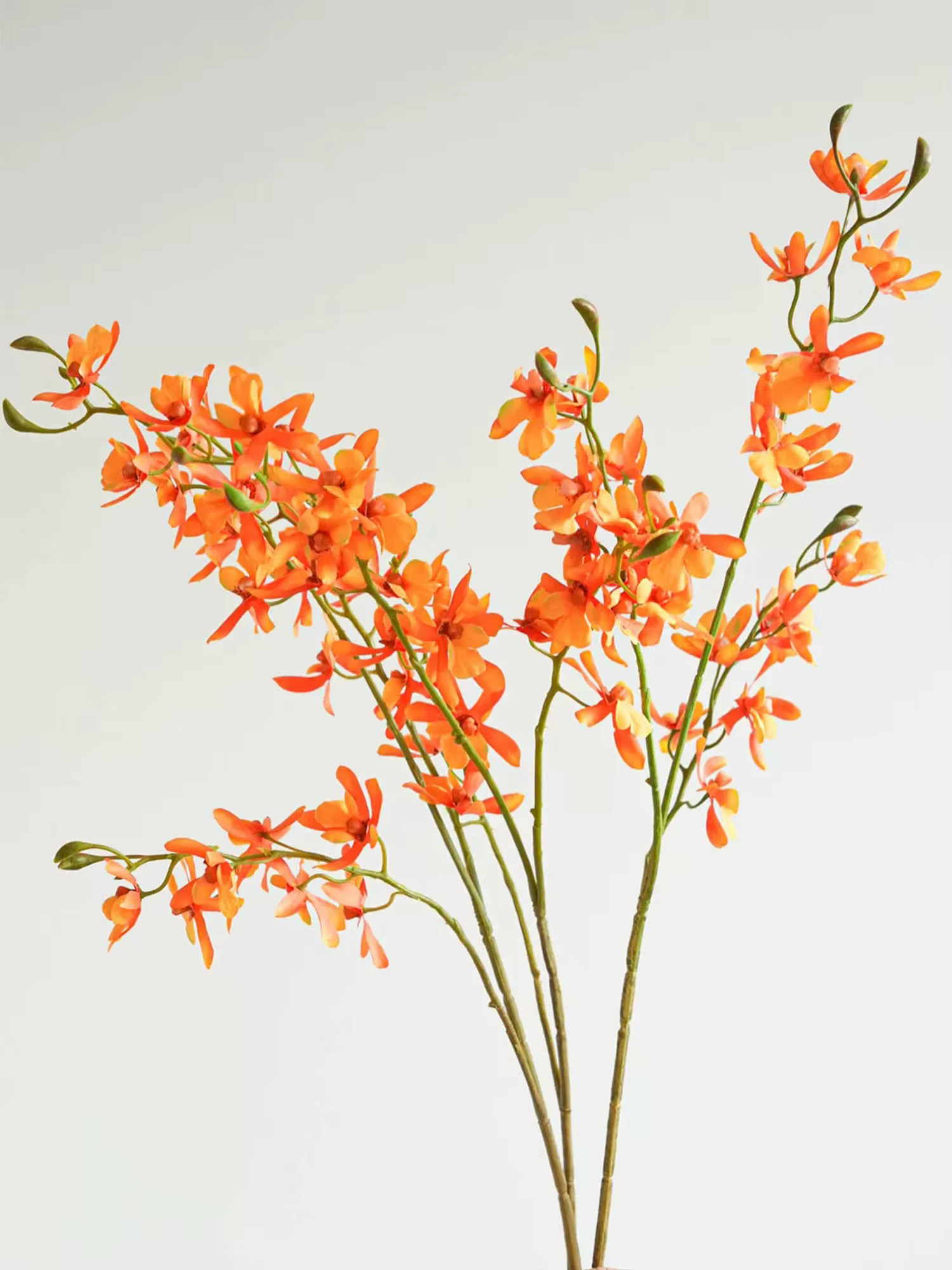 Lot de 3 fleurs artificielles d'orchidée Phalaenopsis