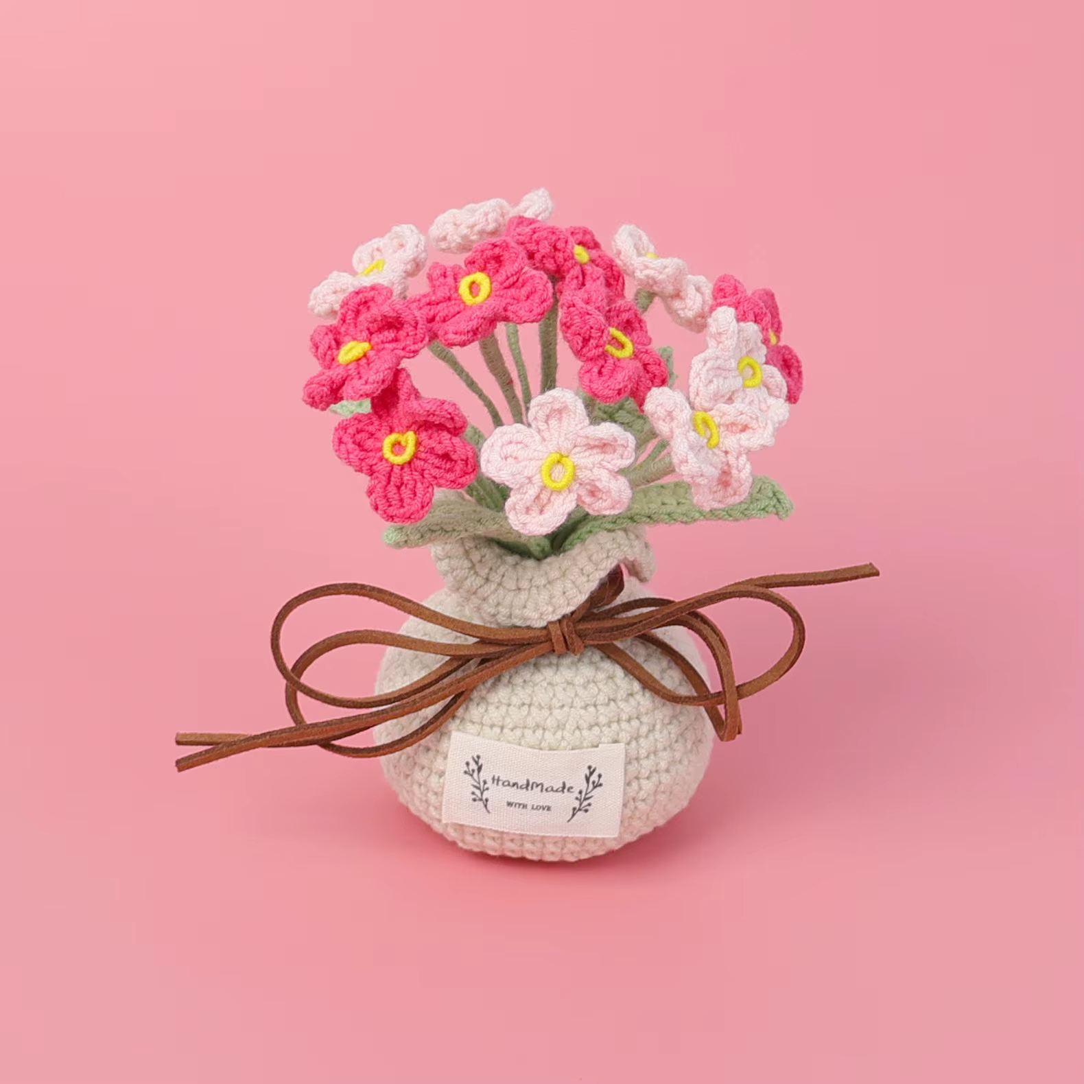 Pot de fleurs mignon tissé à la main