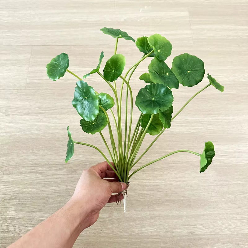 2 pièces de feuilles artificielles de Pilea Peperomioides