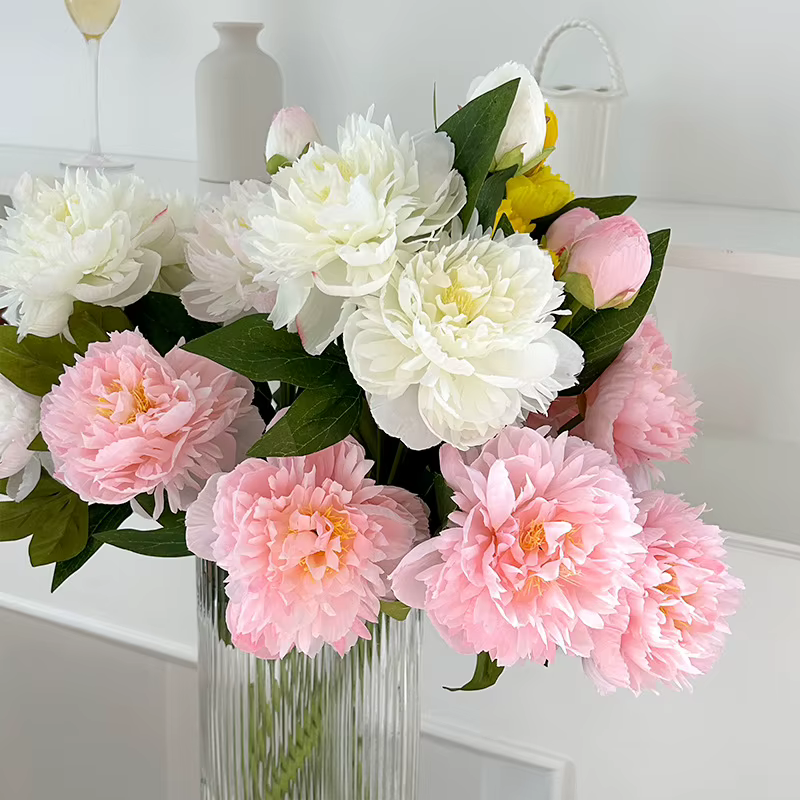 Fleur artificielle pivoine double pétale