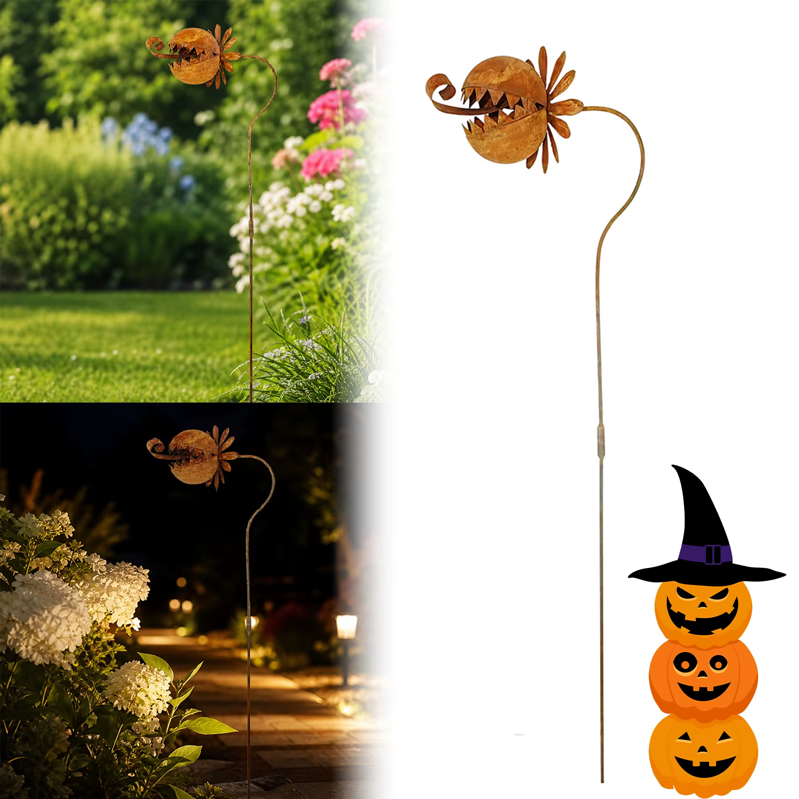 Piquets de jardin en forme de plantes carnivores