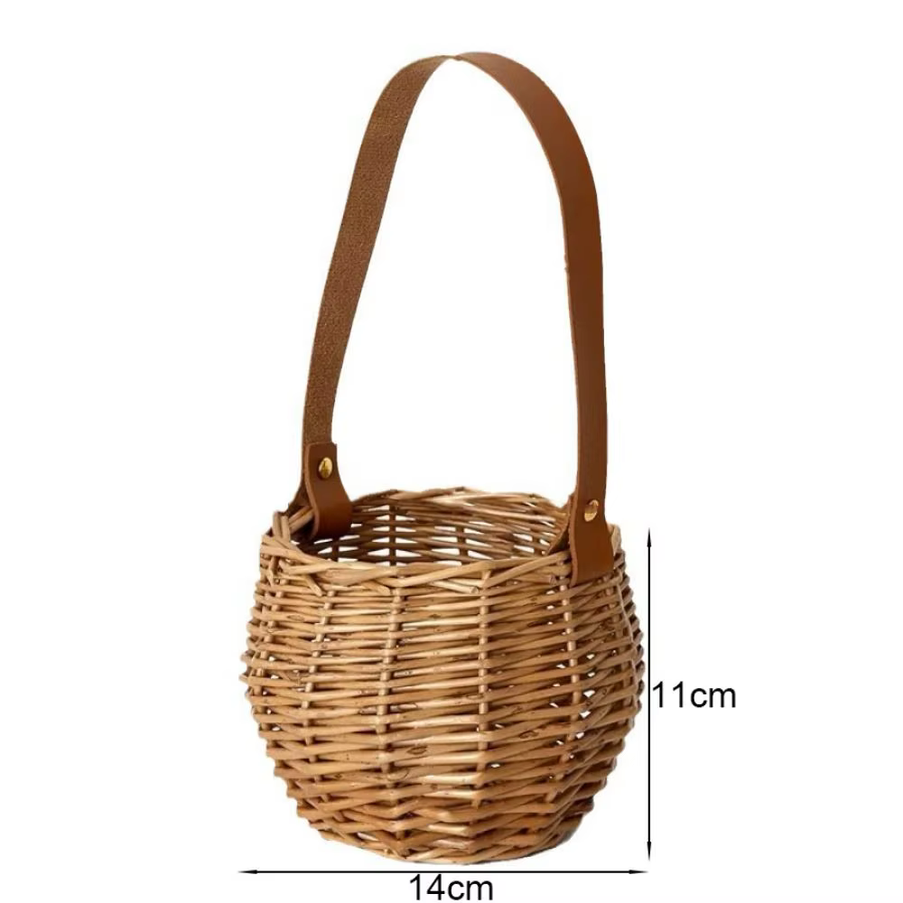 Panier de fleurs suspendu marron
