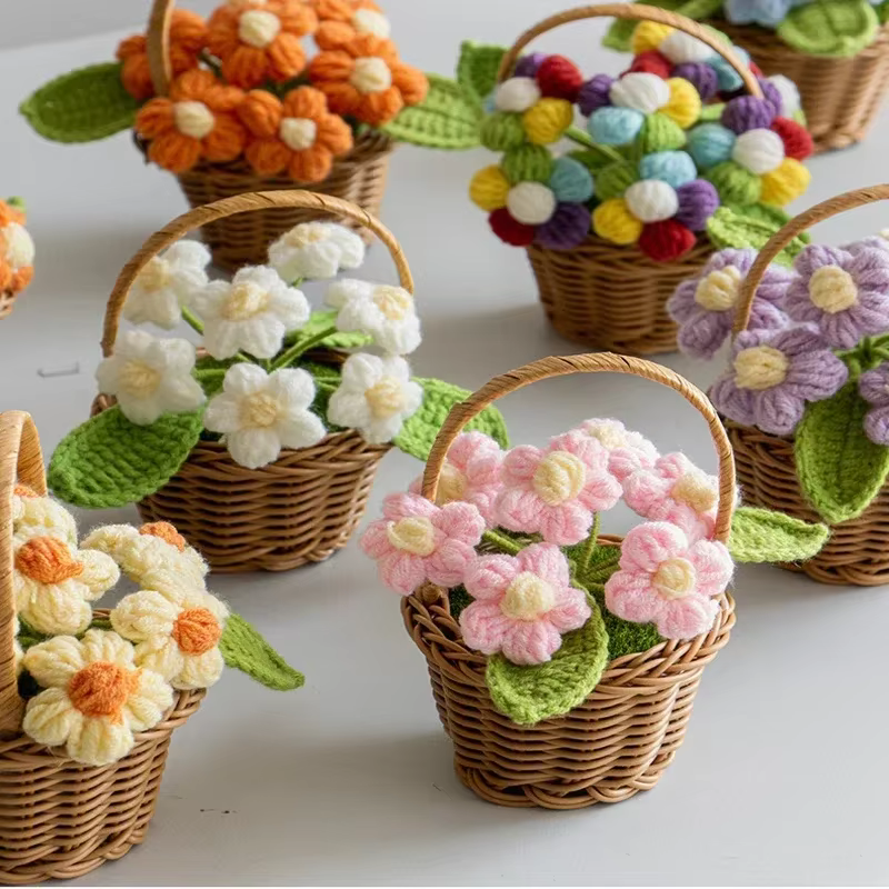 Pot de fleur au Crochet mignon