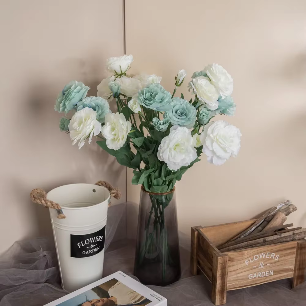 Bouquet de fleurs artificielles Eustoma