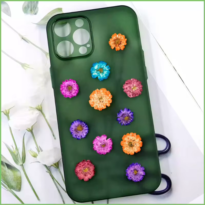 12 pièces/1-2 cm, mini fleurs séchées de marguerite et de camomille pressées