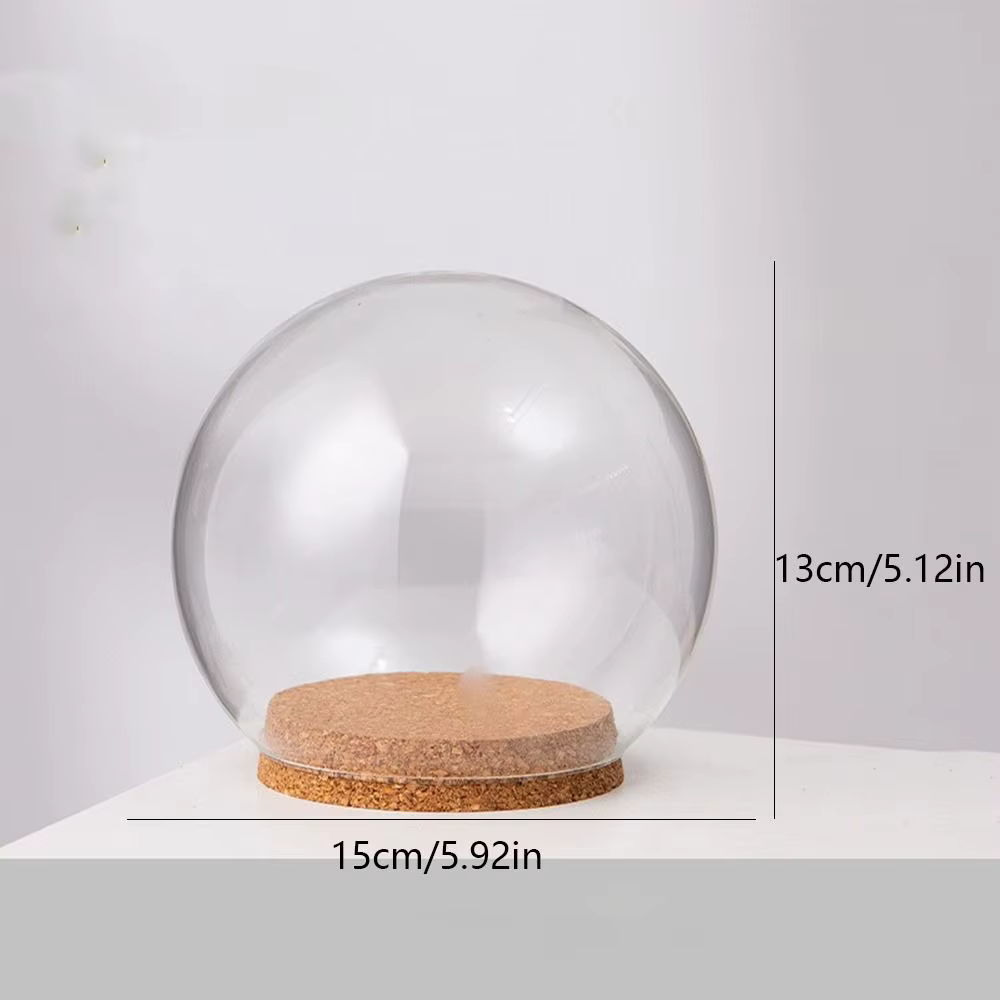 Couvercle en verre transparent pour fleurs fraîches