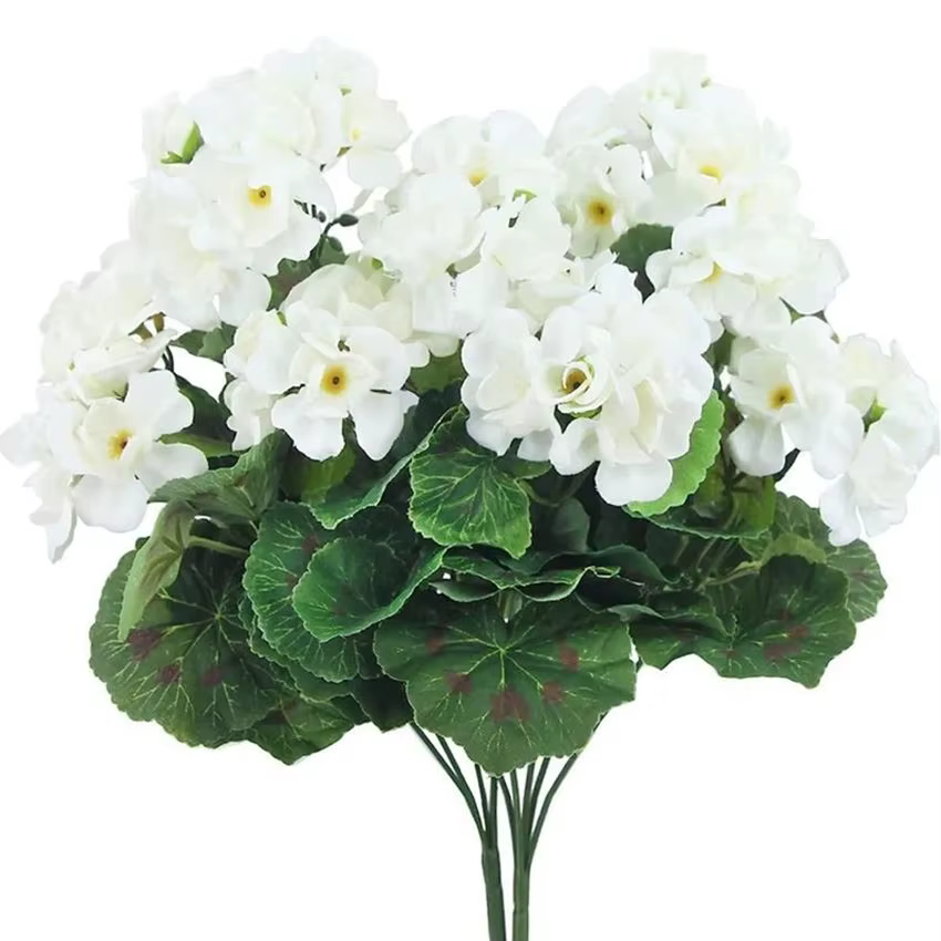 Plantes à fleurs artificielles Fleur de bégonia Bouquet de mariée de mariage Accueil jardin extérieur bonsaï Décoration BRICOLAGE Festival Couronnes Arch