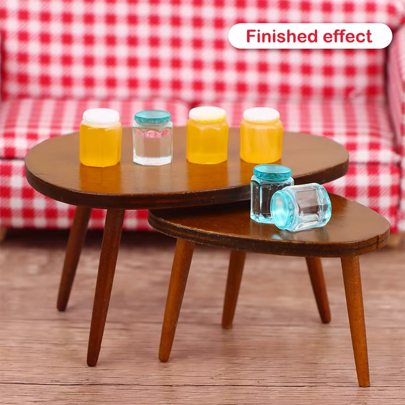 Mini moule en silicone pour la décoration intérieure, boîte de boisson l'inventaire, pot de miel, bouteille de clics, moule à beurre bricolage, maison de courses, moule uniquement, 1:12
