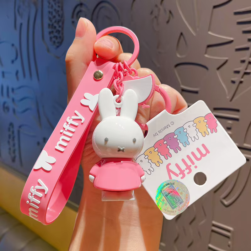 Porte-clés Lapin Miffy Série Contes de Fées Kawaii, Pendentif de Sac à Dos Créatif Anime, Poupée, Cadeau d'Anniversaire pour Ami