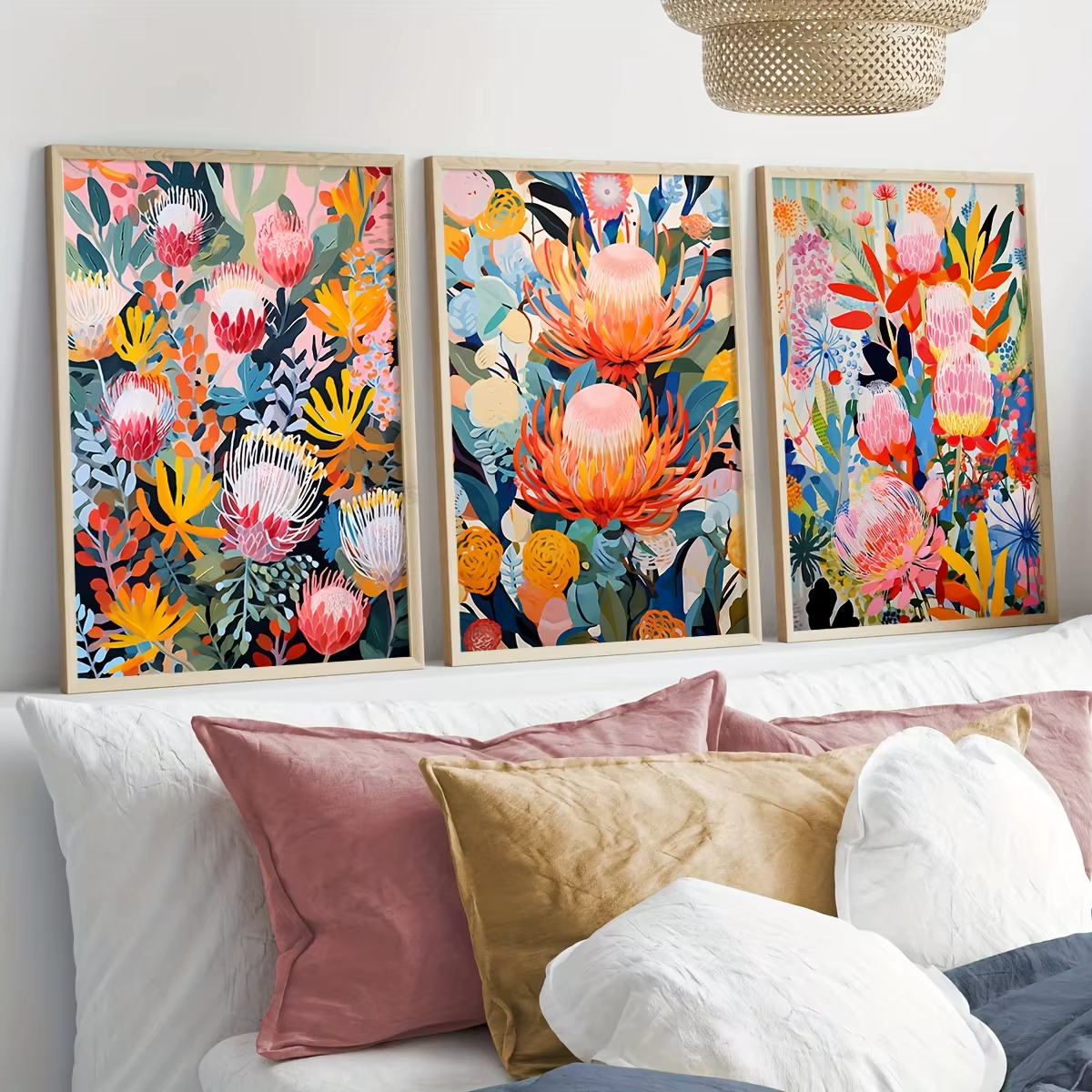 1/3 pièces australie Banksia fleurs plantes impressions sur toile fleur native affiches d'art mural pour galerie