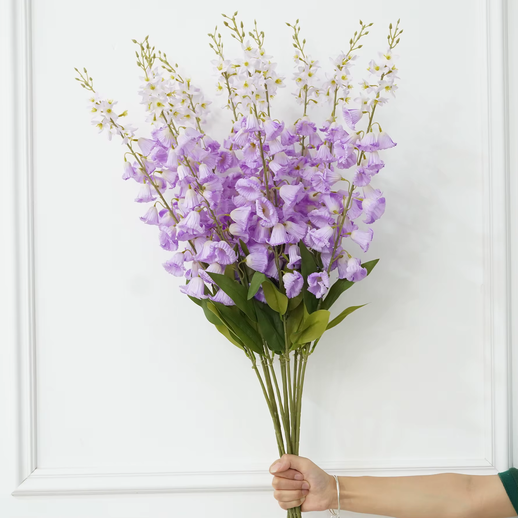 Fleur artificielle Angela A9991 en forme de campanule violette