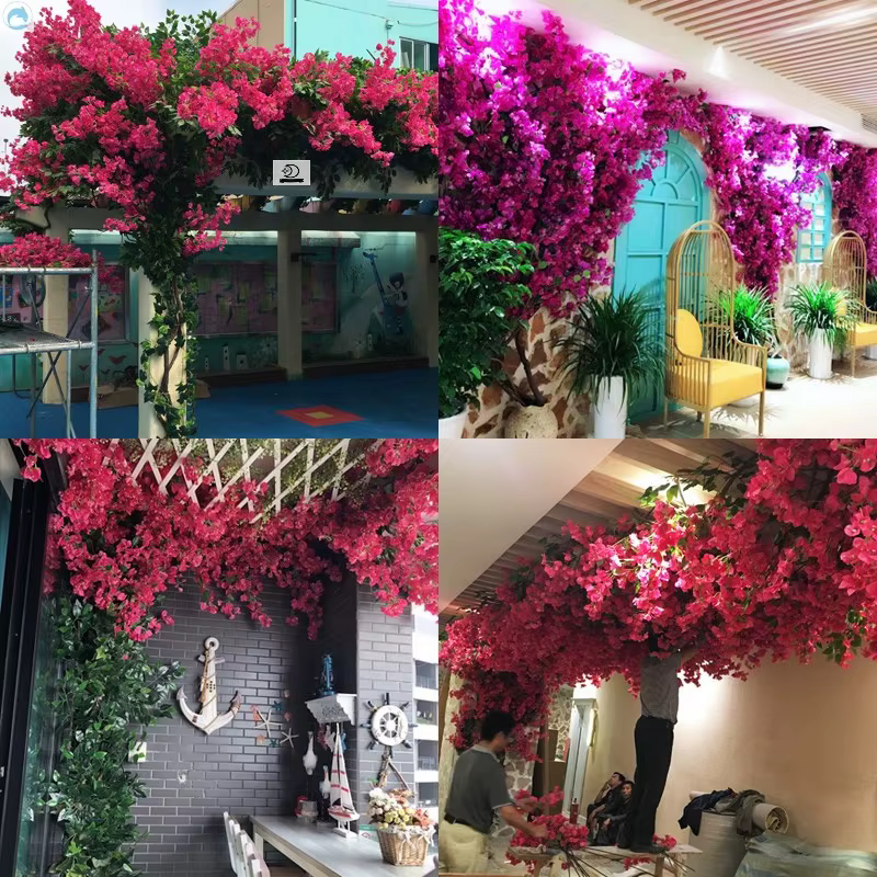 Fleur Artificielle DIY Arbre Vigne Bougainvillier Mur Floral