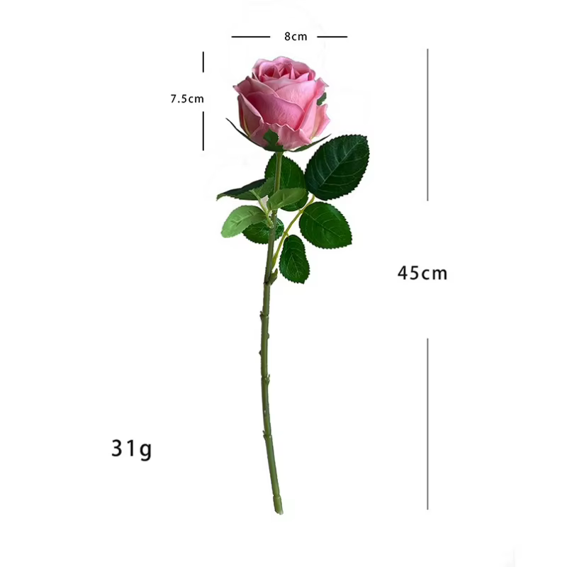 Fleurs artificielles au toucher réel