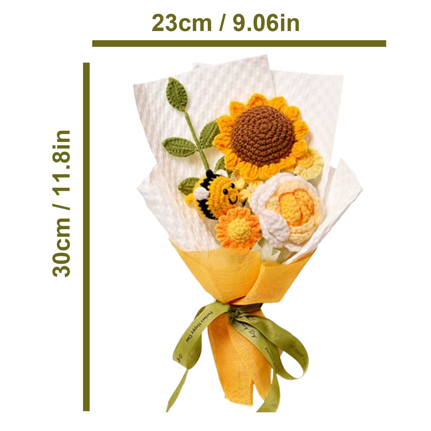 Bouquet de tournesol au crochet pour cadeau de remise de diplôme