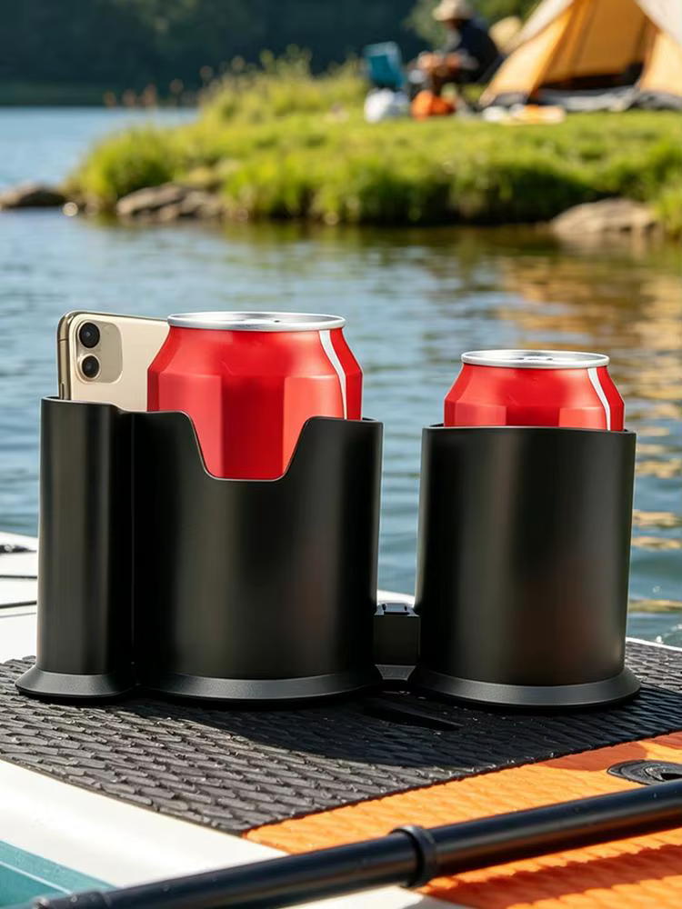 Support de téléphone et porte-gobelet anti-retournement pour paddle board – Accessoire sûr pour SUP, planches de surf, bateaux, yoga en plein air et aventures de pêche