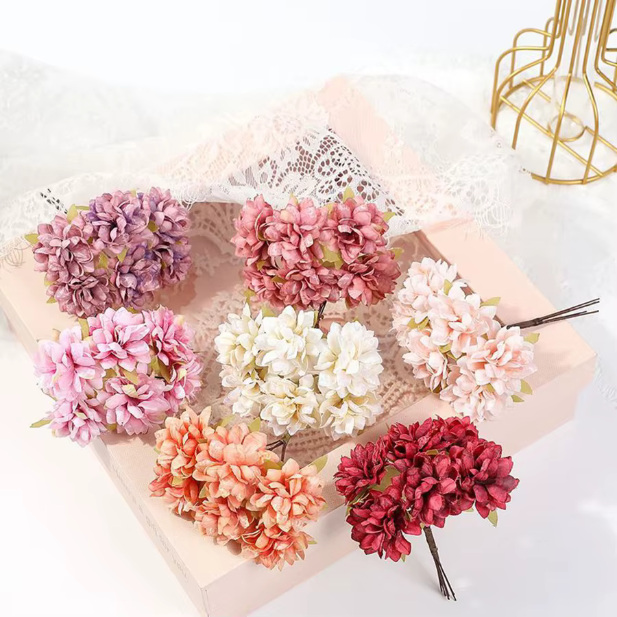 Fleurs artificielles œillets en soie