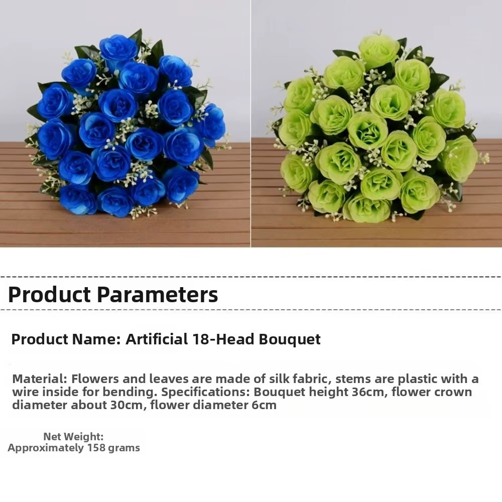 18 têtes de fleurs artificielles miniatures pour photographie