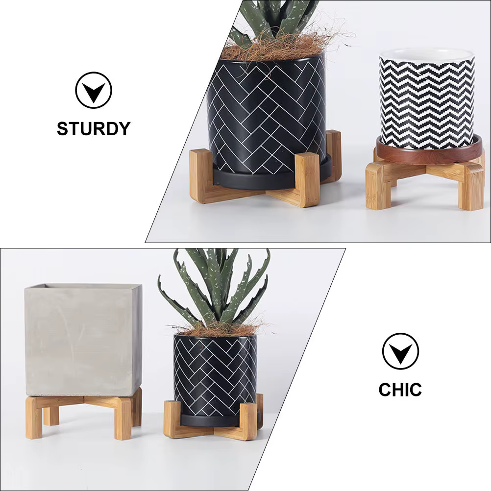 Base de Pot de plantes en bois