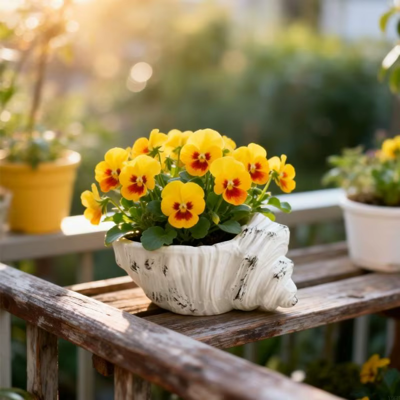 Jardinière succulente en résine artistique