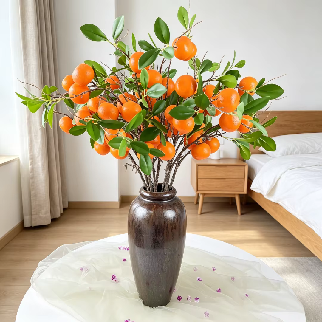 1 arbre à oranges artificiel contenant 6 oranges factices