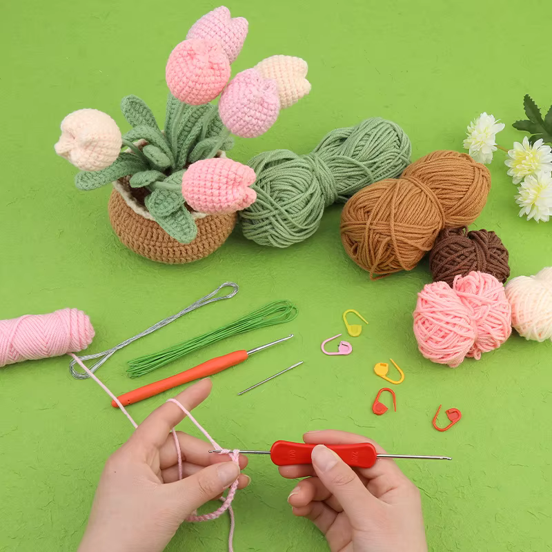 KRABALL – Kit de fleurs au Crochet pour débutants