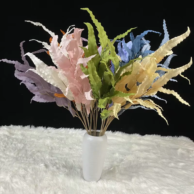 Plantes vertes artificielles en tissu brossé
