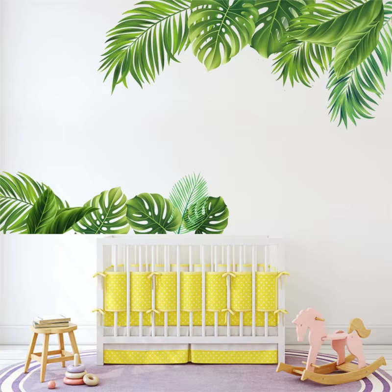 Autocollants muraux en forme de feuille de Monstera